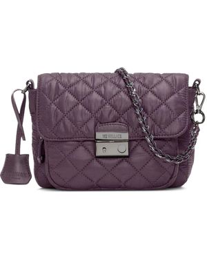 MZ Wallace Small Crosby Lock Quilted Cross Body Bag - Purple