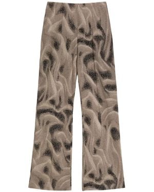 MACCAPANI Proper Printed Trousers - Natural