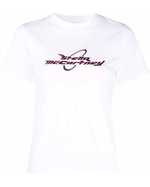 Stella McCartney Logo-Print Short-Sleeve T-Shirt - White