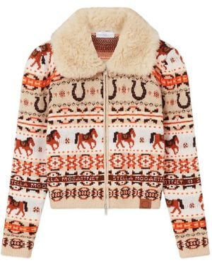 Stella McCartney Textured-Collar Patterned Jacket - Multicolour