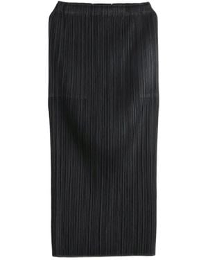 Pleats Please Issey Miyake Pleated Maxi Skirt - Black