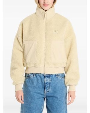 Karlkani Og Crop Teddy Bomber Jacket - Blue