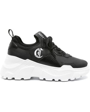 Just Cavalli Logo-Appliqué Chunky Trainers - Black