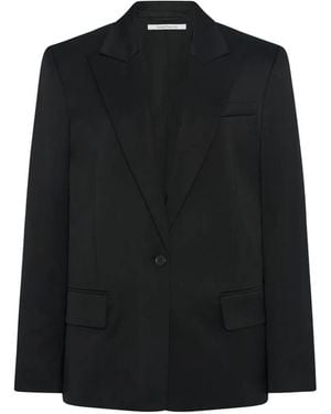 Another Tomorrow Single-Breasted Tailored Jacket - Black