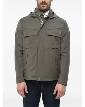 Corneliani Circle Hooded Utility Jacket - Grey