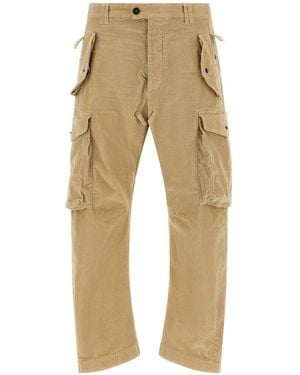 DSquared² Multipocket Corduroy Cargo Trousers - Natural