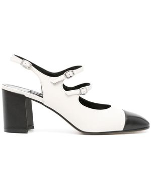CAREL PARIS Peche 60Mm Leather Court Shoes - White
