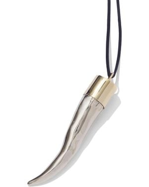 Proenza Schouler Horn Halsketting Met Hanger - Metallic