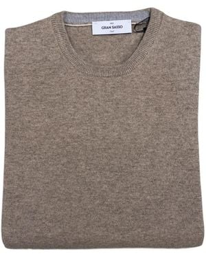 Gran Sasso Crew-Neck Wool Sweater - Brown