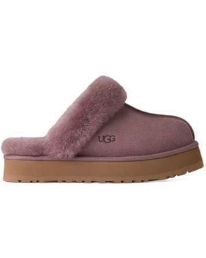 UGG Disquette Shearling-Trim Slippers - Purple