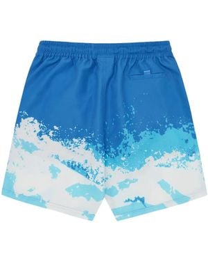 BBCICECREAM Wave-Print Swim Shorts - Blue