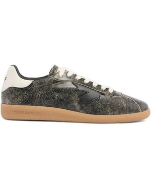 DSquared² Lace-Up Round-Toe Trainers - Grey