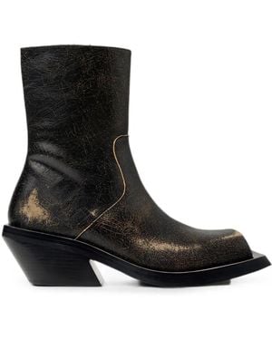 CAMPERLAB Quetal Cracked-Effect Ankle Boots - Black