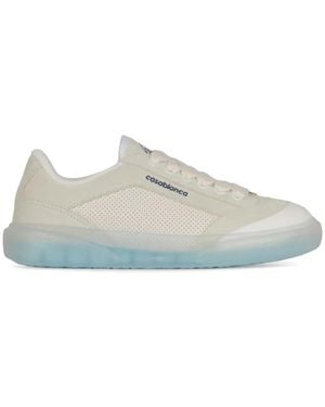 CASABLANCA Del Mar Lace-Up Leather Trainers - White