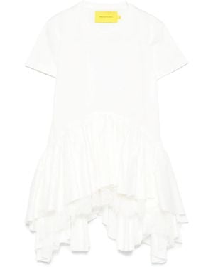 Marques'Almeida Gerüschtes T-Shirt - Weiß