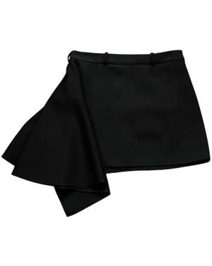 Givenchy Short Asymmetric Ruffled Skirt - Black