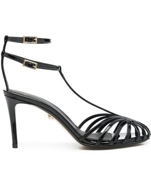ALEVI 90Mm Buckle-Detail Open-Toe Court Shoes - Metallic