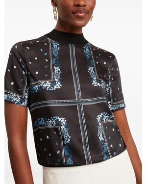 Ted Baker Almaaz Floral-Print T-Shirt - Black