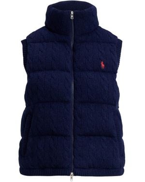 Polo Ralph Lauren Logo-Embroidered Puffer Gilet - Blue
