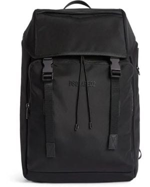 DSquared² ロゴエンボス バックパック - ブラック