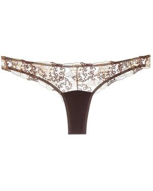 IHUOMA Divine Feminine Embroidery Briefs - Natural