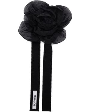 Parlor Gargantilla Con Forma De Rosa - Negro