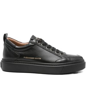 Alexander Smith Bond Leather Lace-Up Sneakers - Black