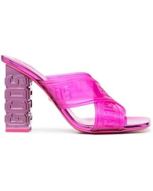 Gcds Translucent Criss-Cross Sandals - Pink