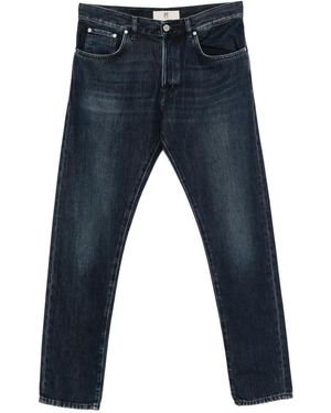 PT Torino Faded-Effect Whiskered Jeans - Blue
