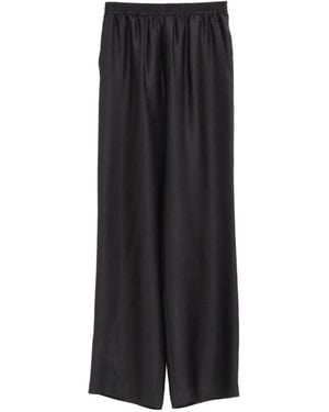 Petar Petrov Elasticated Striped Trousers - Black