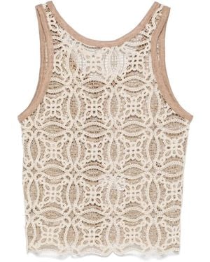 MOUTAKI Gehäkeltes Trägershirt - Natur