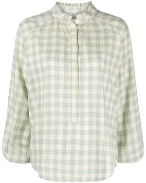Woolrich Checked Cotton Blouse - White