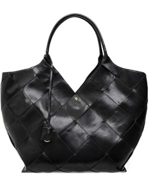 Anine Bing Lili Tote Braided Leather - Black