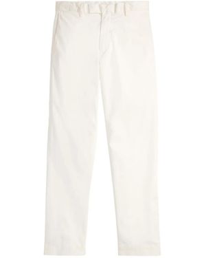 Polo Ralph Lauren Flat-Front Straight-Leg Pants - White