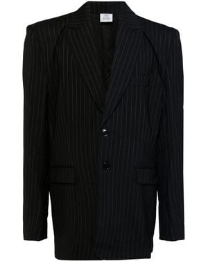 Vetements Striped Blazer - Black