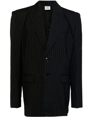 Vetements Striped Blazer - Black