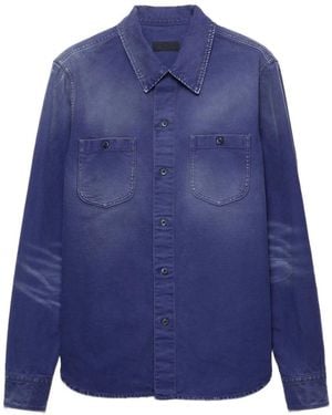 Prada Cotton Twill Shirt - Blue