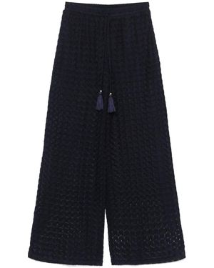 Twinset クロシェニット パンツ - ブルー