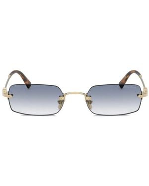 Miu Miu Rectangle-Frame Sunglasses - Blue