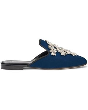 Giuseppe Zanotti Mules Elsa con cristal - Azul