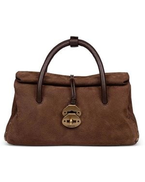 Zanellato Dotta Jones Kleine Shopper Verfraaid Met Studs - Bruin