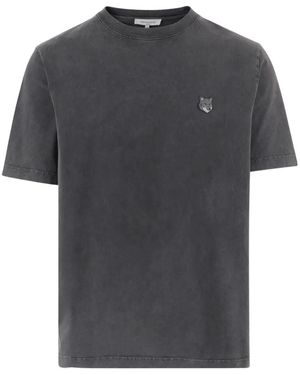 Maison Kitsuné Fox-Patch T-Shirt - Grey
