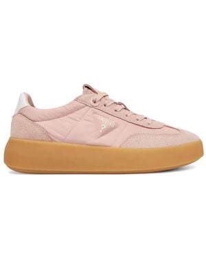 Guess Suede-Panel Logo-Detail Trainers - Pink