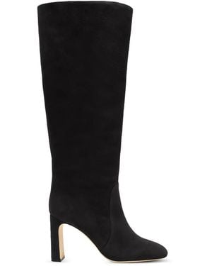 Stuart Weitzman 85Mm Block-Heel Suede Boots - Black