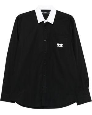 KARL LAGERFELD Blouse À Col Contrastant - Black