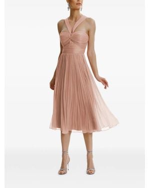 Framboise Gaia Sleeveless Silk Midi Dress - Pink
