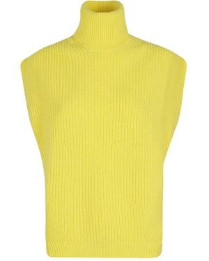 Department 5 Ärmelloses Stricktop Mit Rollkragen - Gelb