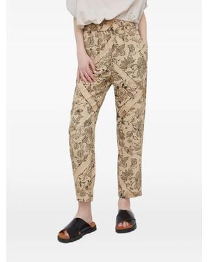 Sisley Pantalones Con Motivo Floral - Neutro