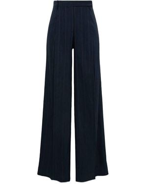 Dorothee Schumacher ストライプ ワイドパンツ - ブルー