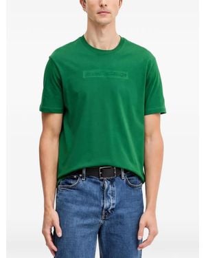 ARMANI EXCHANGE Logo-Debossed T-Shirt - Green